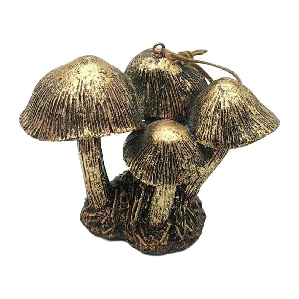 Mid Century Modern Hanging Mushroom Cluster Ornament Sculpture, Signed, 1950s